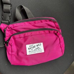 Keep Nature Wild Pink Crossbody Waist Bag